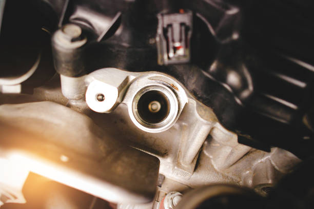 istock The spark plug socket of a car engine without an ignition coil 1425533658