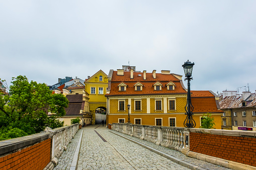 Lublin, Poland - June 05, 2022: Old town of Lublin. Lublin Old Town (Polish: Stare miasto) is one of the most significant Polish complexes of historic buildings