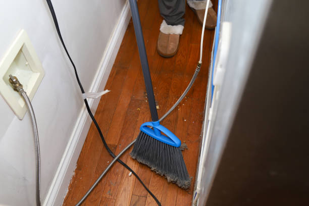 istock Cleaning behind a stainless steel refrigerator 1425534241