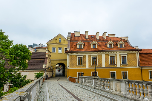 Lublin, Poland - June 05, 2022: Old town of Lublin. Lublin Old Town (Polish: Stare miasto) is one of the most significant Polish complexes of historic buildings