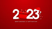 istock Merry Christmas and Happy New Year 2023 1425534416