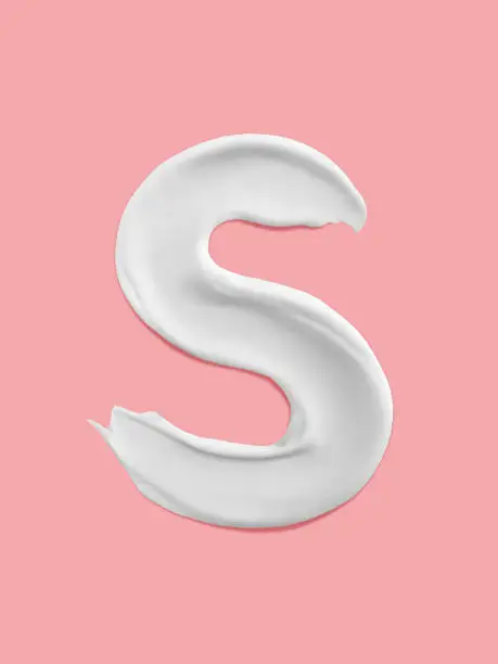 Letter S, Alphabet, Moisturizer, Smudged - Condition, Symbol, Pink Background