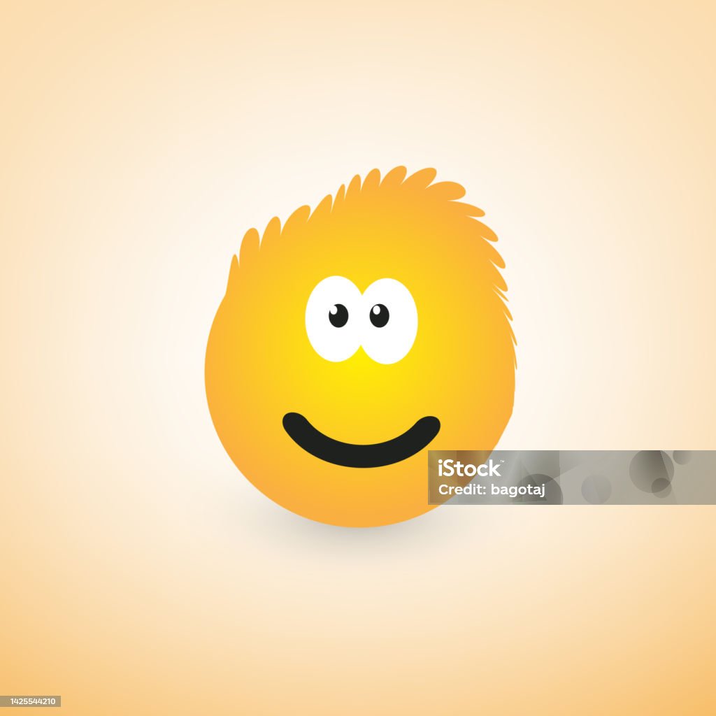 Vetores de Emoji Com Cabelo Engraçado e mais imagens de Aberto