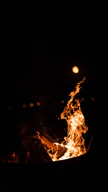 istock camping fire at night vertical photo 1425545051