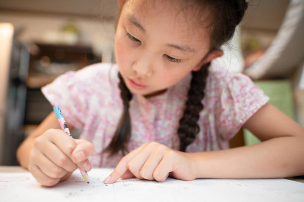 istock A girl studying at home 1425546339