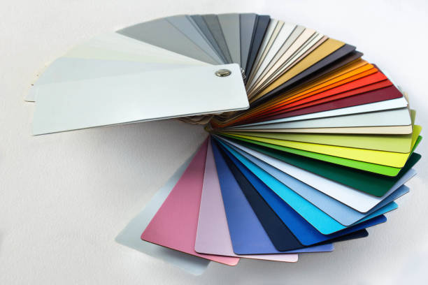 istock Color guide displaying a range of hues for use in interior design and decoration. Catalog for tinting 1425552722