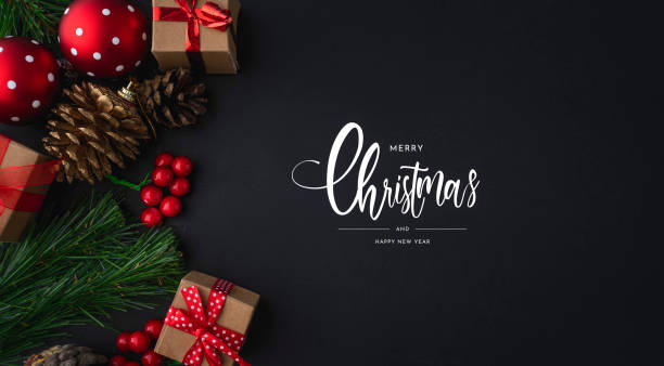 istock Christmas decoration on dark background 1425560629