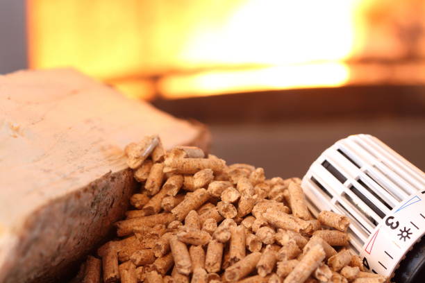 istock fireplace with pellets and thermostat 1425564208