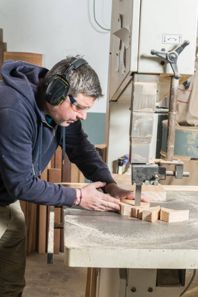 istock Male carpenter working in his carpentry workshop. 1425571742
