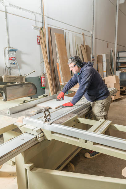 istock Male carpenter working in his carpentry workshop. 1425571981