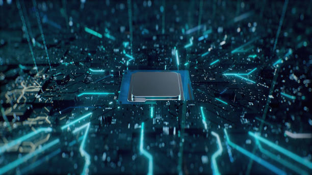istock Digitally generated circuit board with CPU in the middle for a computer concept themes 1425576272