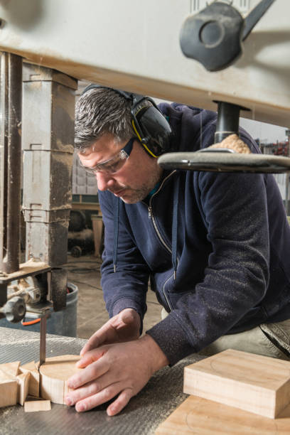 istock Male carpenter working in his carpentry workshop. 1425576480