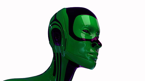 istock Isolated futuristic robotic head 142557855