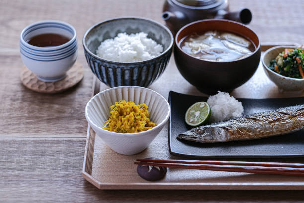 istock Autumn table with salt-grilled saury 1425585593