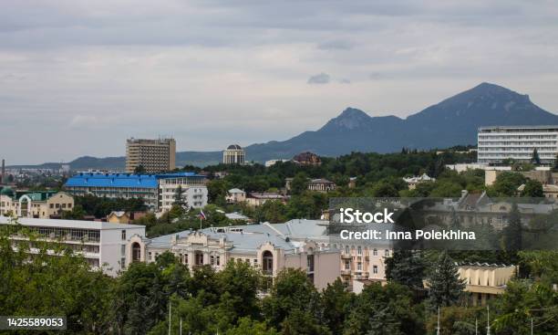 Top View Of The Historical Part Of Pyatigorsk Stock Photo - Download Image Now - Adventure, Aerial View, Architecture