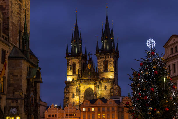 istock Old Town Square at Christmas time, Prague, Czech Republic 1425593510
