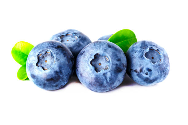 Blueberries isolated on white background. Vegan and vegetarian concept.Isolated stock photo