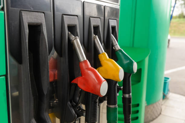 istock Colorfull fuel gasoline dispenser background. 1425600169