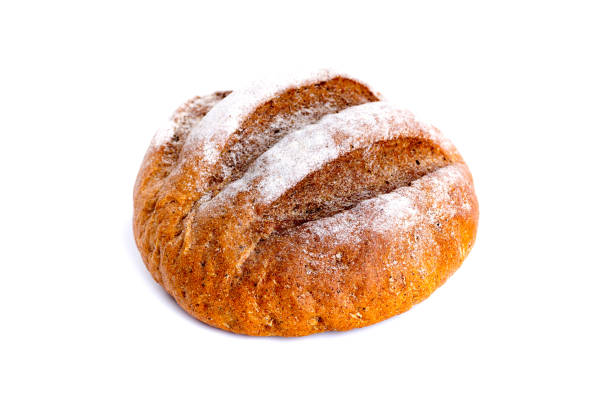 istock Freshly baked Bread isolated on white background. Healthy bread recipe 1425600176