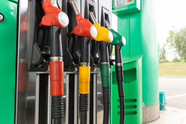 istock Colorfull fuel gasoline dispenser background. 1425600512