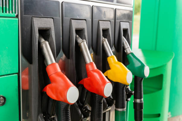 istock Colorfull fuel gasoline dispenser background. 1425600525