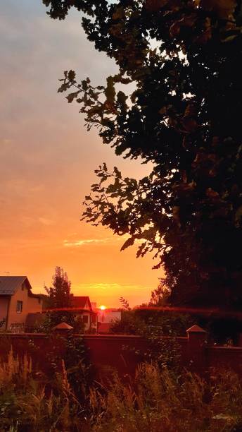 istock sunset sky in the village 1425602185