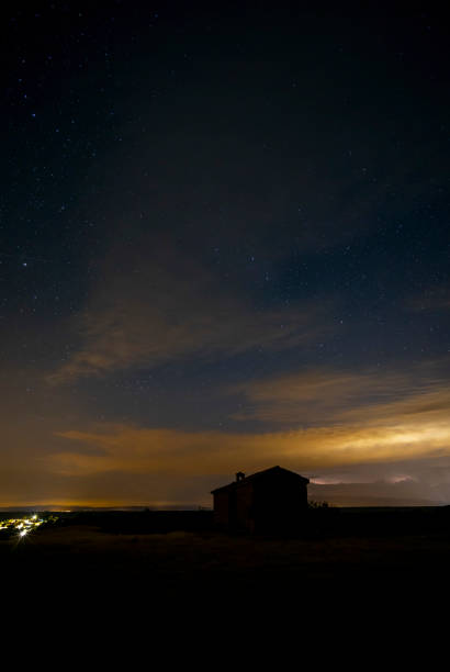istock Chapel with starry sky in Provence, France 1425604402