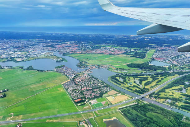 istock View from the plane window to the Finland 1425604790