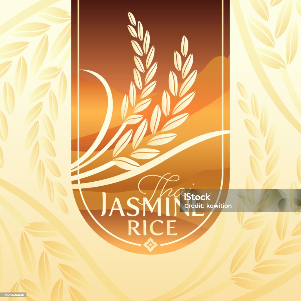 Paddy Rice Design Paddy Rice Logo Vector Design Stock Illustration - Download Image Now ...