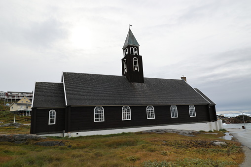 Ilulissat, Greenland, Denmark: - The old wooden church -Zions Church - was founded in 1779 and is one of the oldest buildings in Greenland.