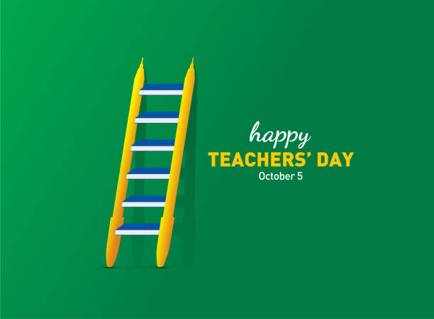 happy teacher's day concept - öğretmenler günü stock illustrations