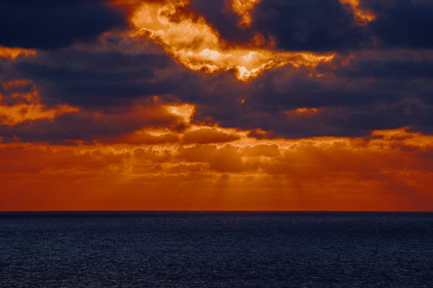 Dramatic sunrise. Sunrise over the sea