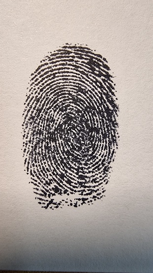 Fingerprint on paper