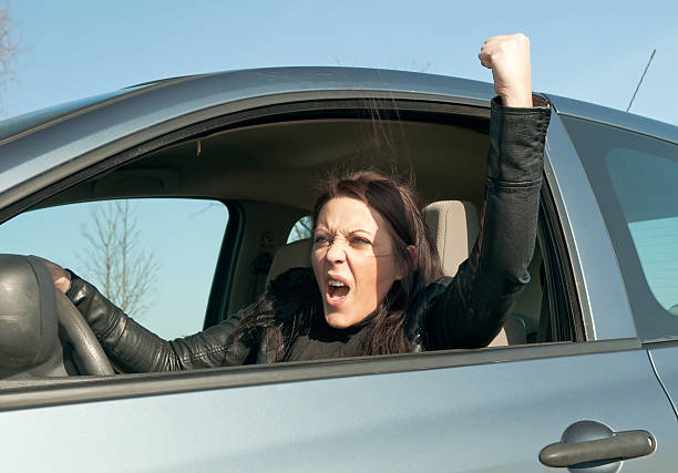 istock angry young woman in the car 142562230