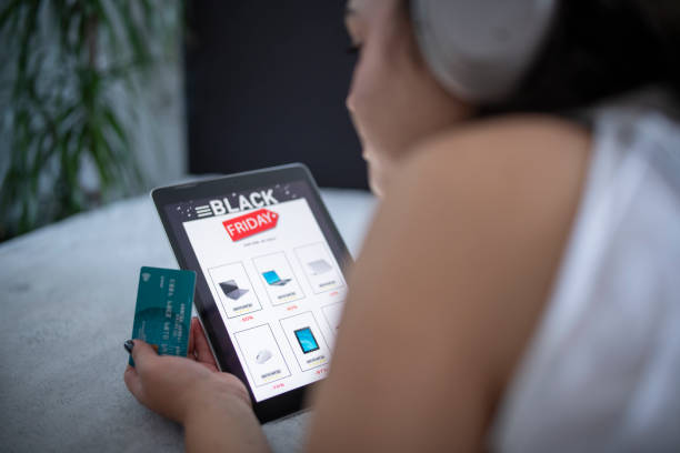 istock Shopping from Black Friday sale. 1425624867