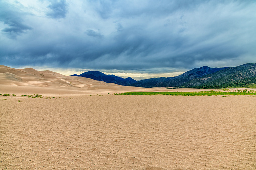 Landscape of Colorado's Great Sand Dunes National Park.