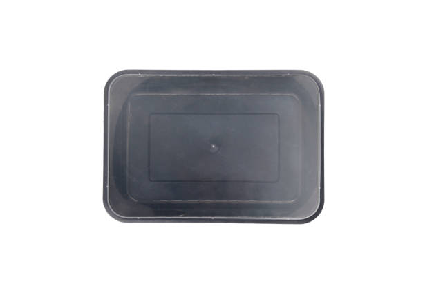 istock Plastic Food Packaging Tray With Clear Plastic Cover isolated on white background 1425628035