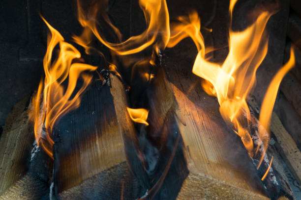istock View of burning wood in the fireplace 1425631696