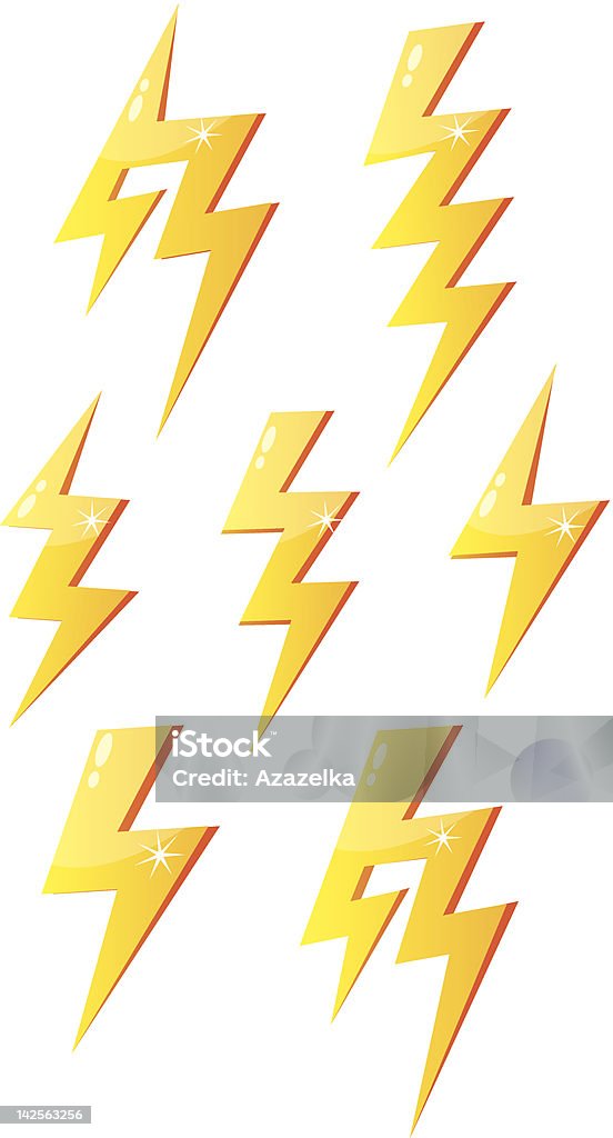 Lightning - arte vectorial de Abstracto libre de derechos