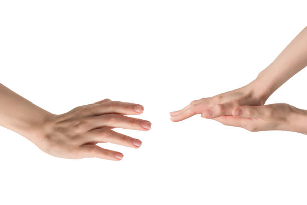 istock Woman hand isolated on a white background. 1425634952