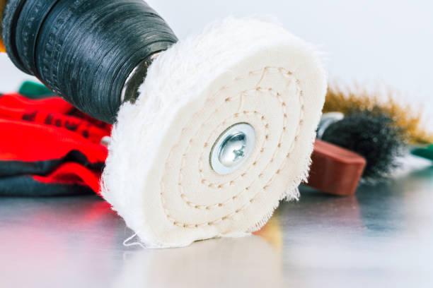Soft Cotton Large Surface Circles Buffing and Polishing Wheel with Drill Tools