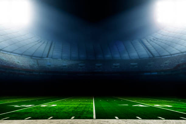 American football field from above