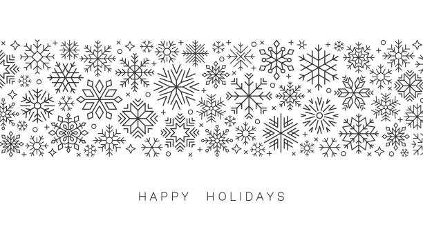 ilustrações de stock, clip art, desenhos animados e ícones de christmas snowflake background. - christmas pattern vector