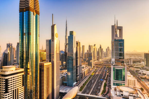 istock Dubai Skyline at Sunset, United Arab Emirates 1425651156