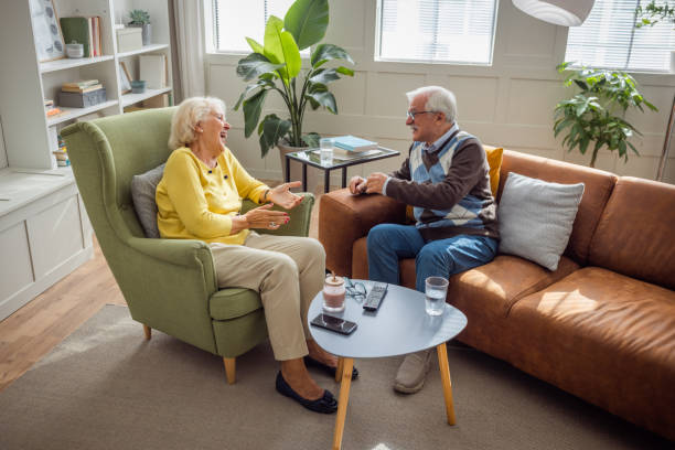 istock Senior couple at home 1425665008