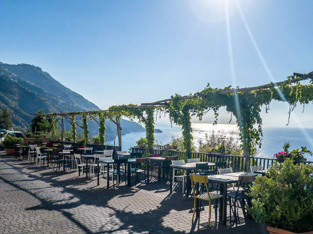 istock Empty restaurant terrace at hot afternoon 1425666723