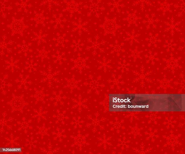 Snowflake Seamless Background Ree Red Snowflake Seamless Background Stock Illustration - Download Image ...