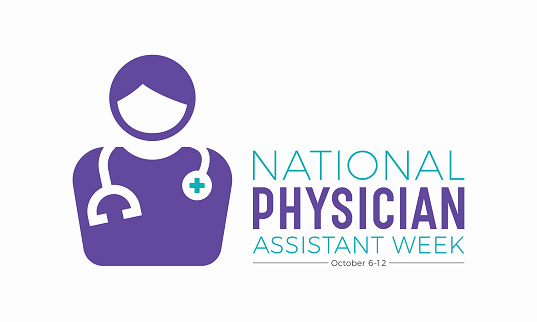 National physician assistant week is celebrated every year in october 6-12. Template for banner, card, background. Vector illustration.