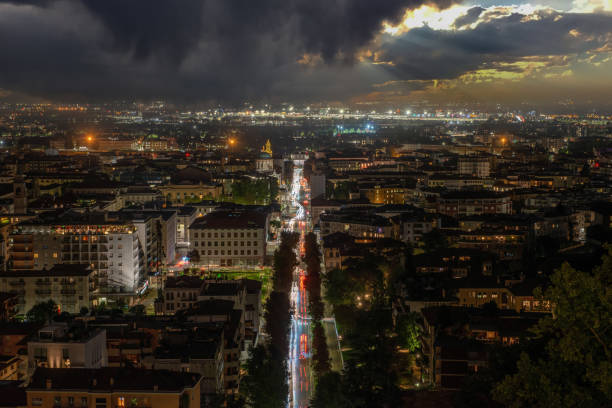 istock Bergamo illuminated in the evening 1425685461
