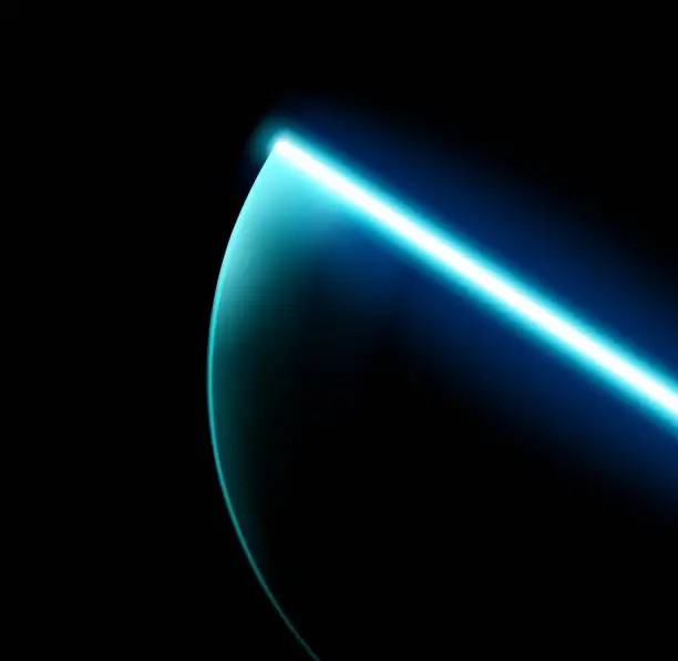 Vector illustration of Light sword motion effect, glow saber, blue laser